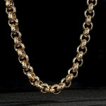 Load image into Gallery viewer, 15mm 9ct Gold Filled Patterned Belcher Chain
