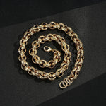 Load image into Gallery viewer, 15mm 9ct Gold Filled Patterned Belcher Chain