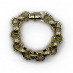 Load image into Gallery viewer, 14MM GOLD FILLED ORNATE PATTERNED BELCHER CHAIN AND BRACELET SET - FULLY WELDED
