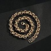15mm Gold Pattern Leopard Print Belcher Chain