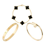 Load image into Gallery viewer, LUXE GOLDEN BLACK | BRACELET SET
