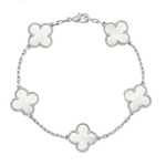 Load image into Gallery viewer, FLORAL BEAUTY BRACELET | WHITE SILVER
