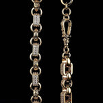 Load image into Gallery viewer, GOLD 10MM GYPSY LINK BELCHER CHAIN WITH ALBERT CLASP

