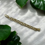 Load image into Gallery viewer, 14MM GOLD FILLED ORNATE PATTERNED BELCHER CHAIN AND BRACELET SET - FULLY WELDED
