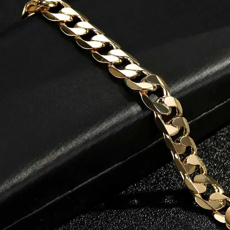 New 9mm Gold-Filled Cuban Curb Chain – 24 Inches