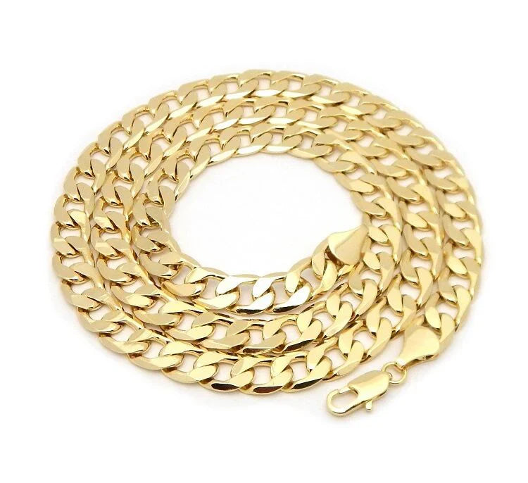 New 9mm Gold-Filled Cuban Curb Chain – 24 Inches