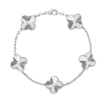 Load image into Gallery viewer, FLORAL BEAUTY BRACELET | WHITE SILVER
