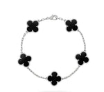 Load image into Gallery viewer, FLORAL BEAUTY BRACELET | WHITE SILVER
